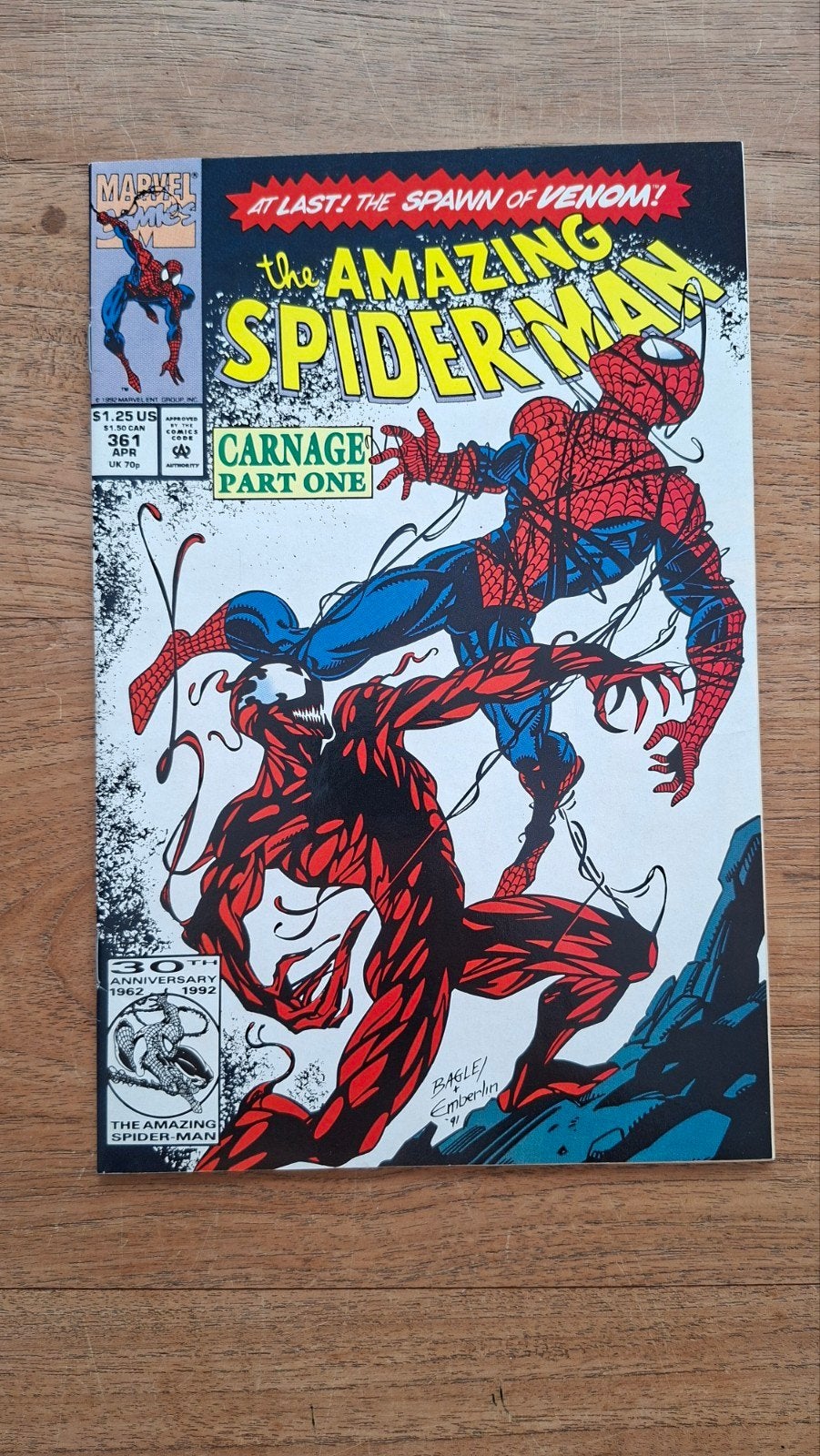 The Amazing Spider-man #361. First appearance Carnage., Enlèvement ou Envoi