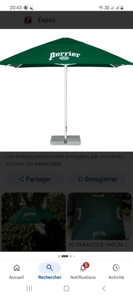 Parasol perrier neuf