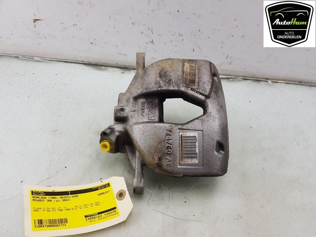 ETRIER DE FREIN AVANT DROIT 308 SW (F4 / FC / FN / FR), Dhr. J. Ham, Administratie@autoham.nl, Utilisé, Peugeot