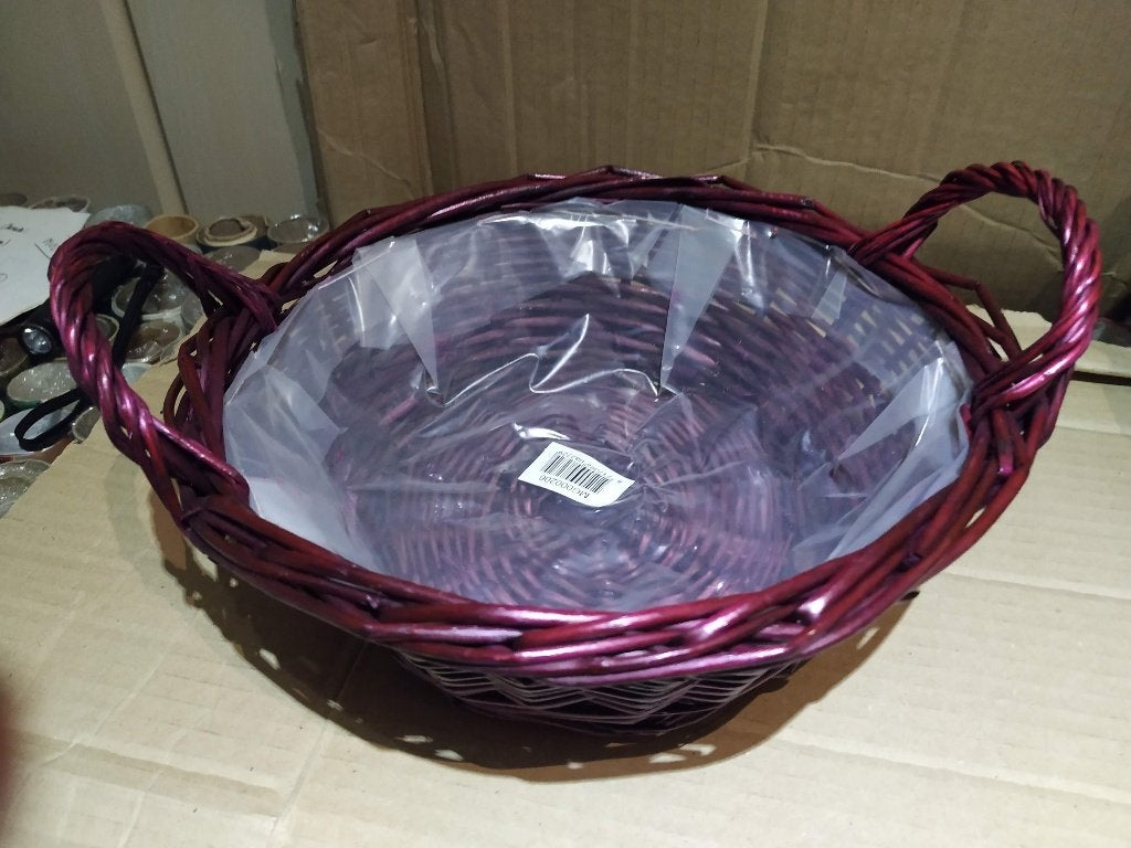 splinternieuw rond rieten sterk mandje 28cm x 10 cm, Ophalen of Verzenden, Nieuw, Rond