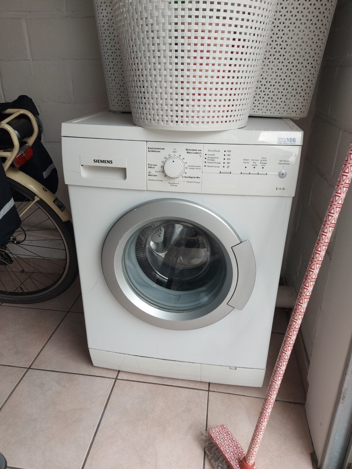 Wasmachine siemens, Ophalen