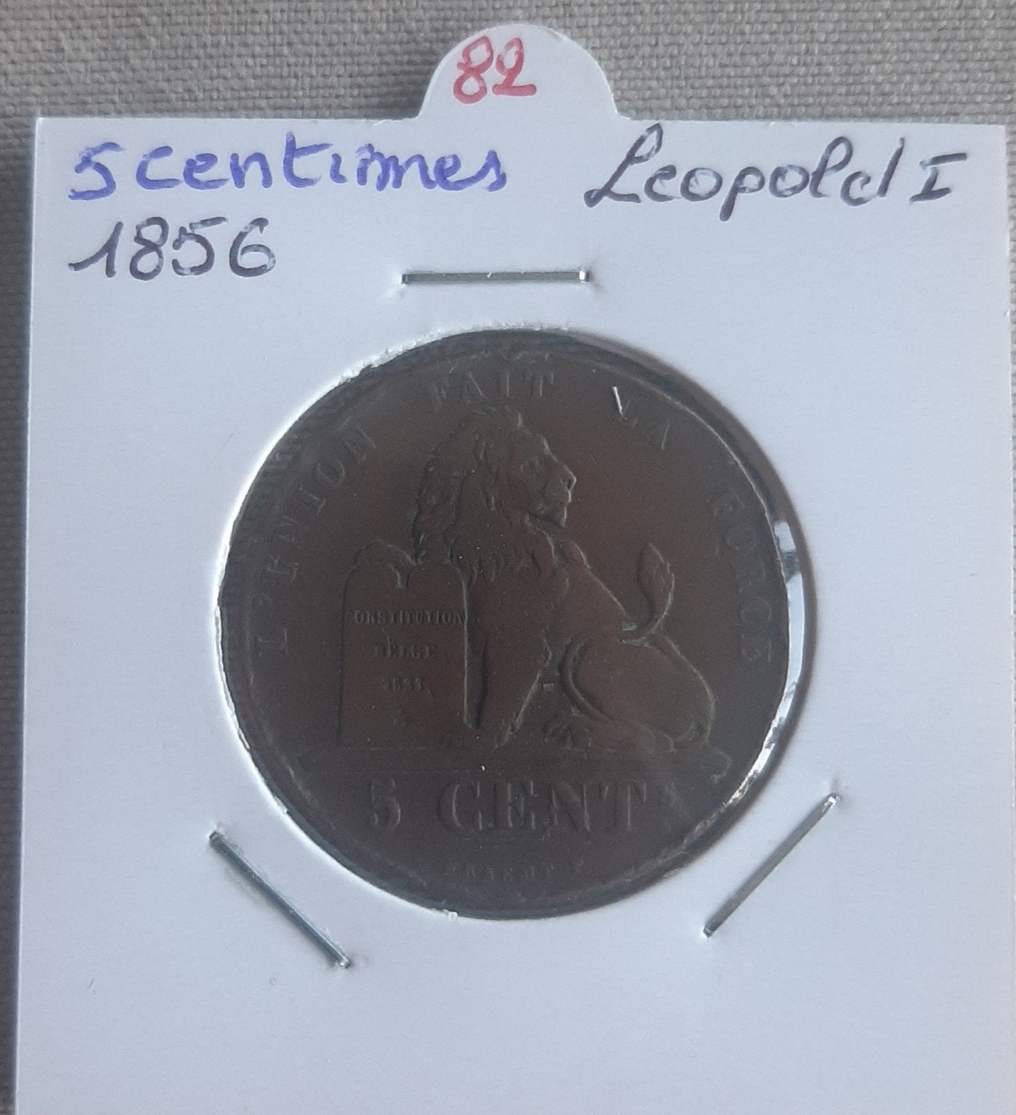Leopold I - 5 centimes 1856, Verzenden