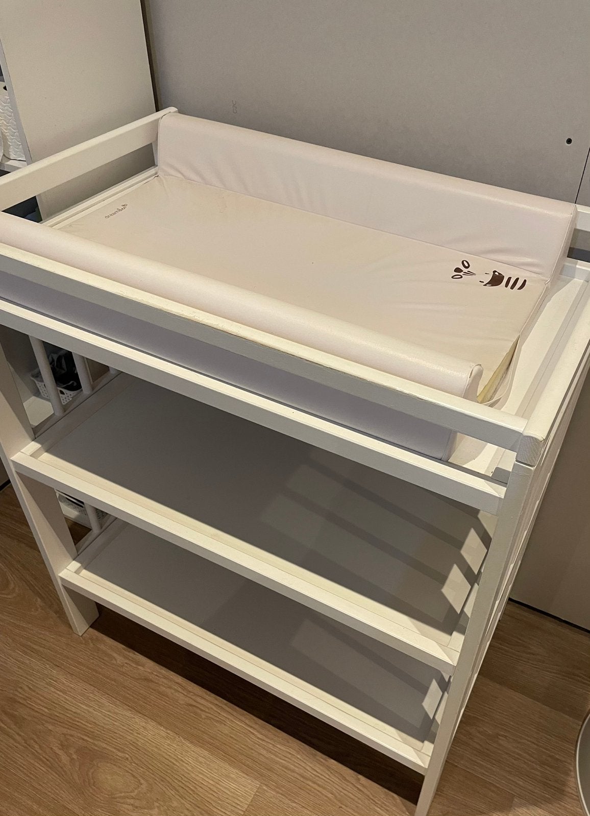 Witte luiertafel, Handtassen en Accessoires, Beautycases, Ophalen, Zo goed als nieuw, Wit