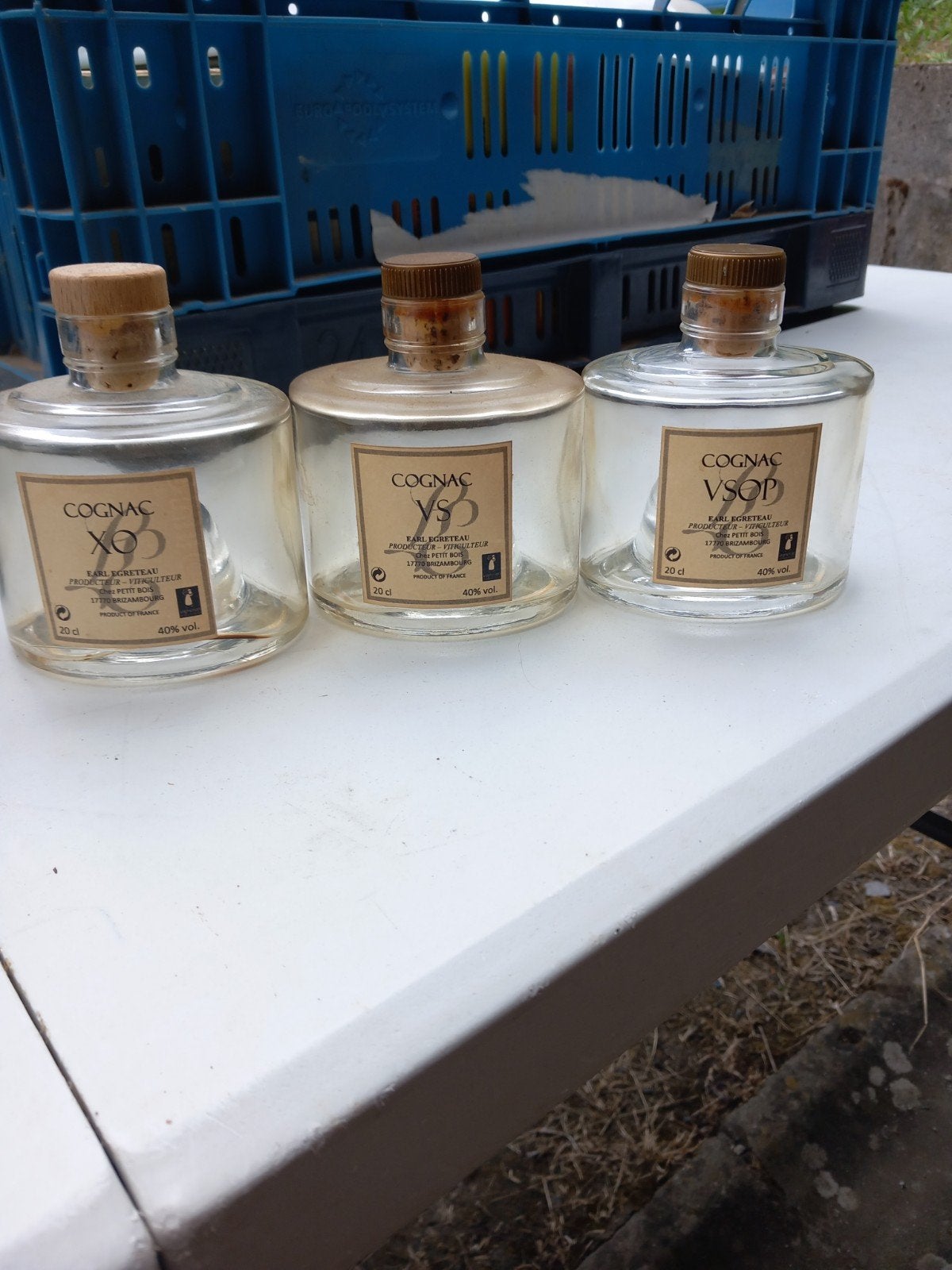 Cognacflessen, Ophalen