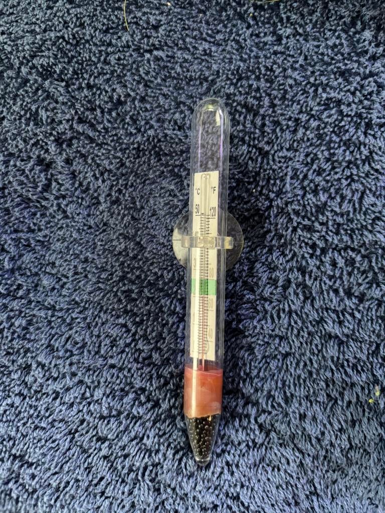 Glazen Aquarium Thermometer - Met Zuignap & Groene Zone, Enlèvement ou Envoi, Comme neuf