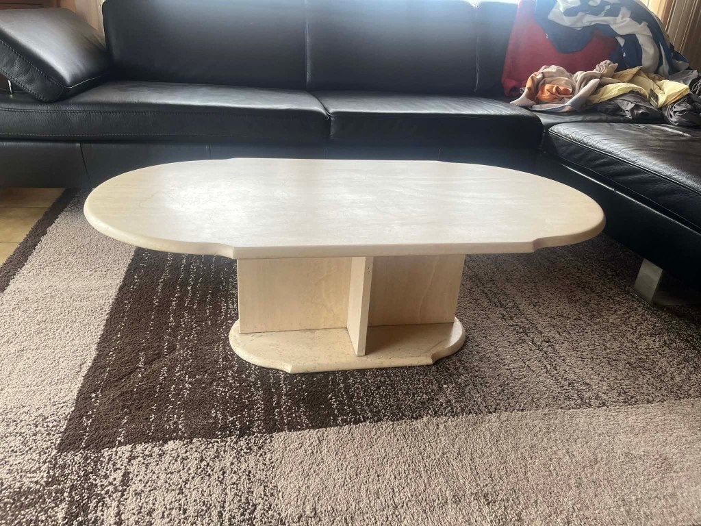 Travertin salontafel in goede staat, Huis en Inrichting, Ophalen of Verzenden