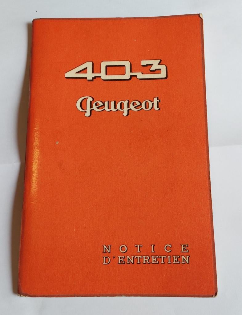 Onderhoudsboek Peugeot 403 en Renault R16