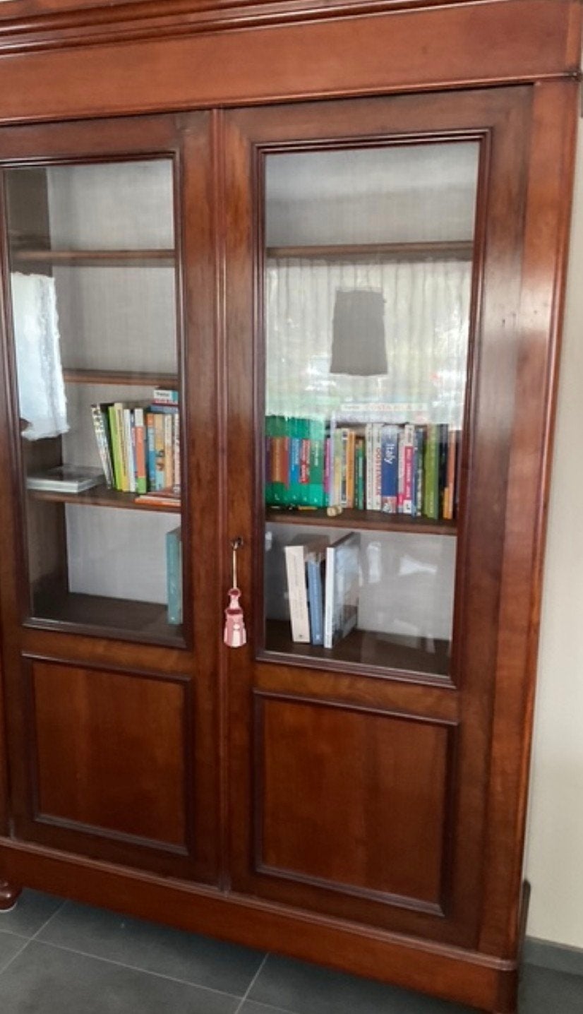 Bibliothèque ancienne > 100 ans, Antiek, 25 à 50 cm, Avec tablette(s), 150 à 200 cm