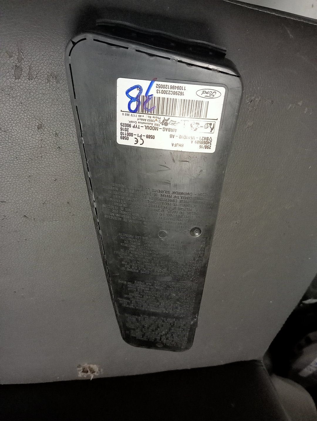 Airbag stoel (zitplaats) Ford Transit Courier, Auto-onderdelen, Gebruikt, -, -, Ophalen of Verzenden