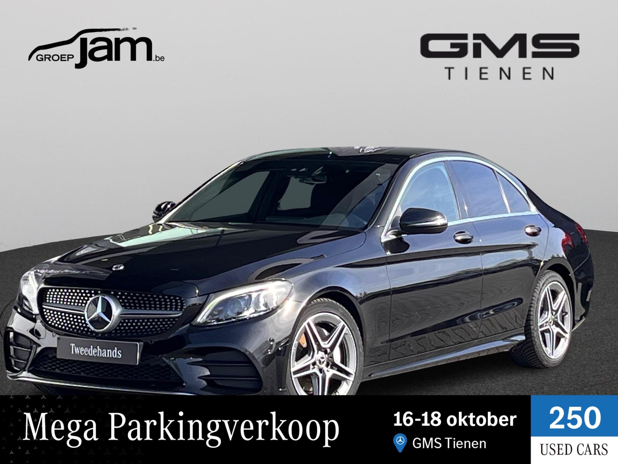 Mercedes-Benz C-klasse 180 d AMG, 4 deurs, Gebruikt, 4 cilinders, Zwart