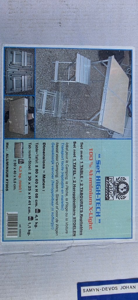 Kampeertafeltje, Ophalen, Zo goed als nieuw, Campingmeubel-accessoire