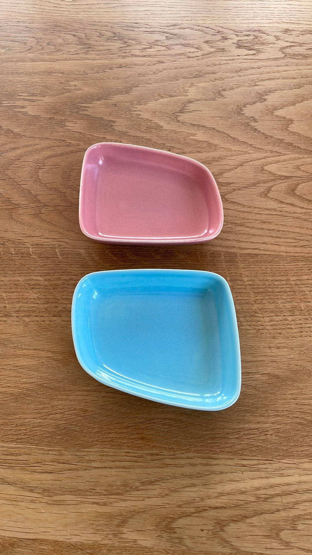 Vintage Villeroy & Boch schaaltjes – pastelroze & lichtblauw, Keramiek, Villeroy & Boch, Vintage, Ophalen of Verzenden