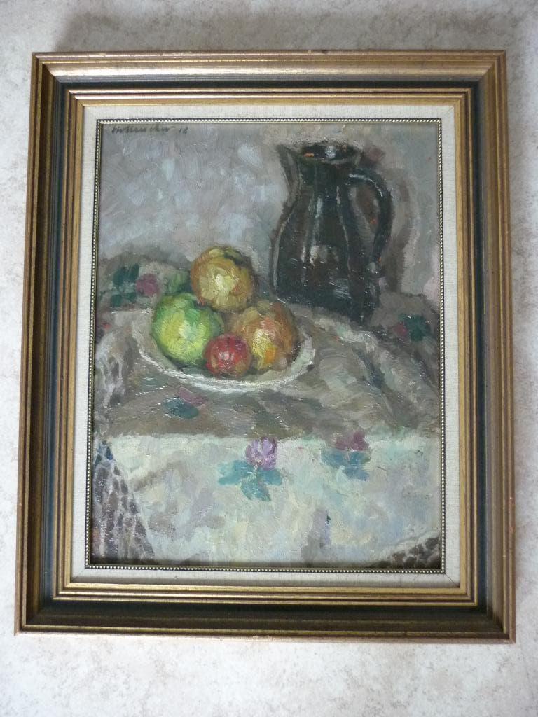 Schilderij klassiek stilleven impressionisme gesigneerd, Antiek en Kunst, Kunst | Schilderijen | Klassiek, Ophalen of Verzenden