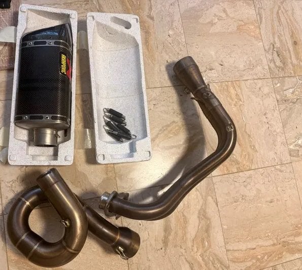 Ligne complète Akrapovic racing pour mt07 / tracer 700, Motos, Enlèvement ou Envoi