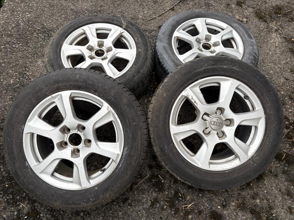 4 banden + velgen 225/55 R16, Auto-onderdelen, Ophalen, 16 inch, Banden en Velgen, 225 mm