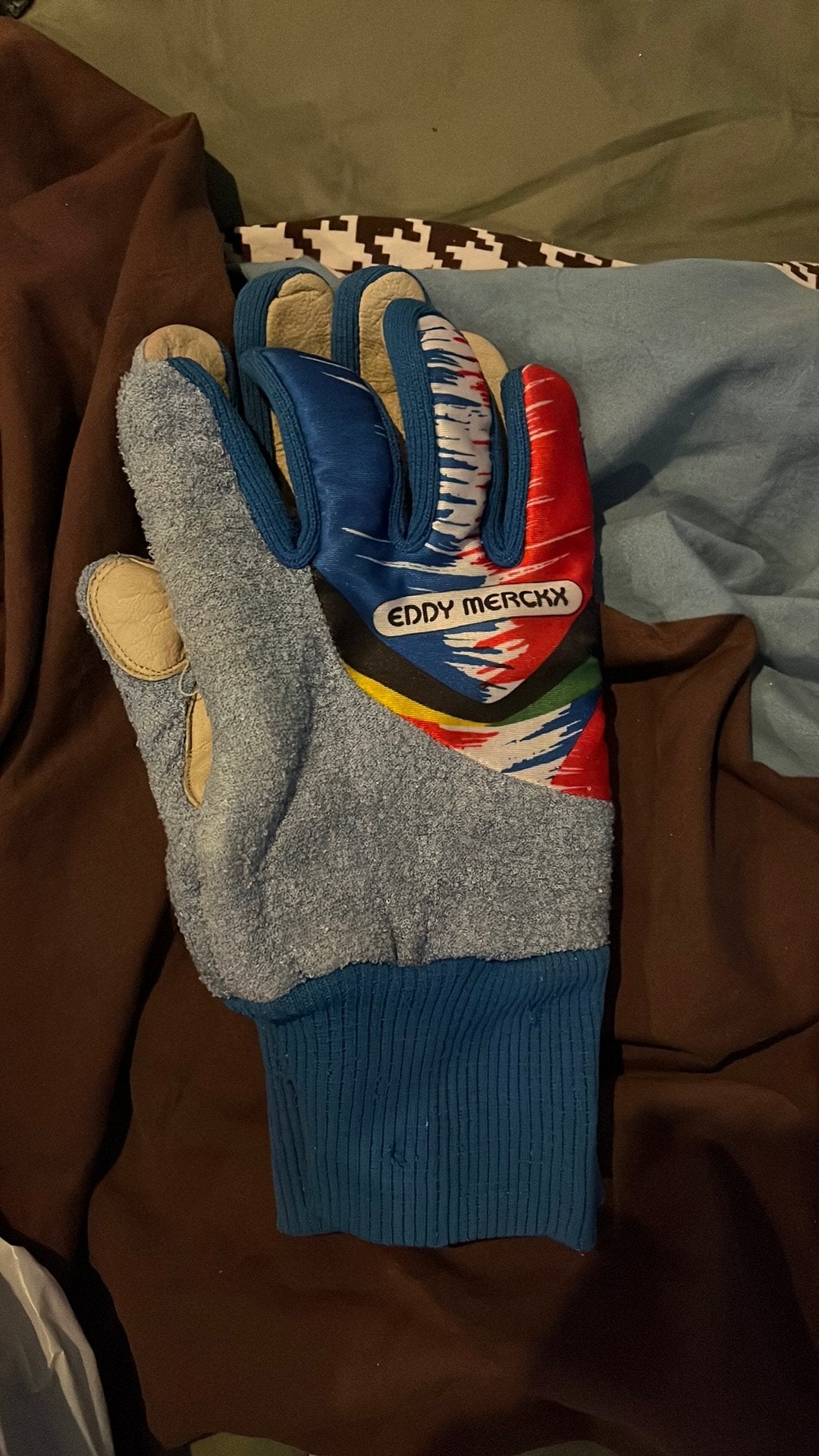 Eddy merckx fietshandschoenen, Ophalen, Gedragen, Handschoenen