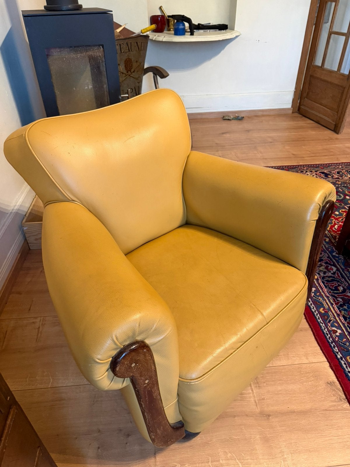 Zetel te koop enkel cash geen koerier, Huis en Inrichting, Gebruikt, Minder dan 75 cm, Leer, 75 tot 100 cm