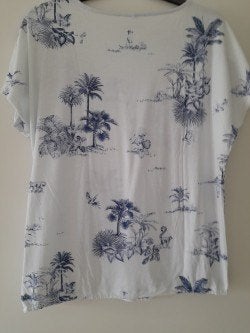 T-shirt dames  Gerry Weber, Blauw, Maat 42/44 (L), Ophalen of Verzenden, Zo goed als nieuw