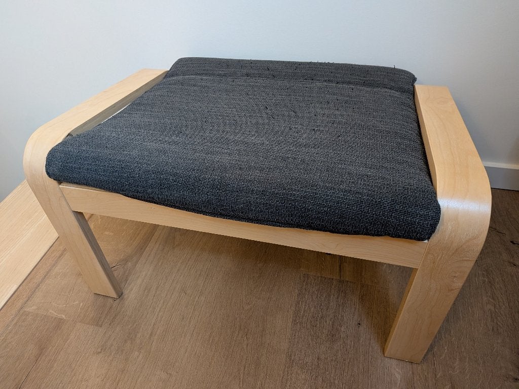 Ikea Poäng voetenbank, Huis en Inrichting, Fauteuils, Ophalen, Gebruikt, Stof