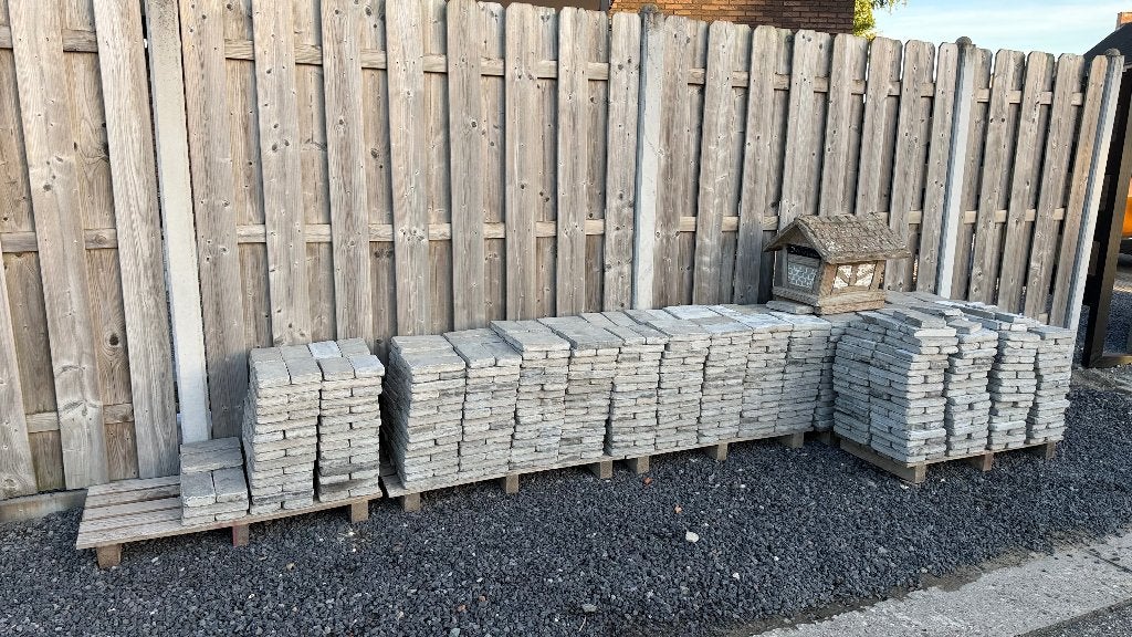 Terrastegels blauwe steen, Ophalen, Gebruikt