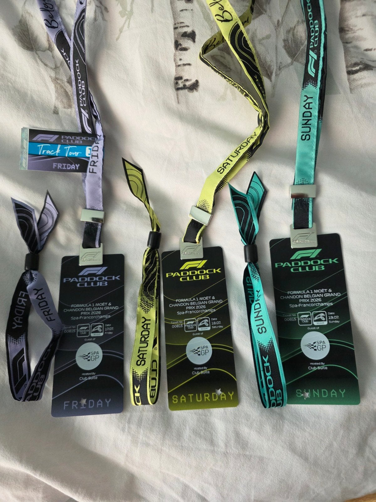 Souvenir entrées Paddock Club F1 Grand Prix de Belgique 2026, Collections
