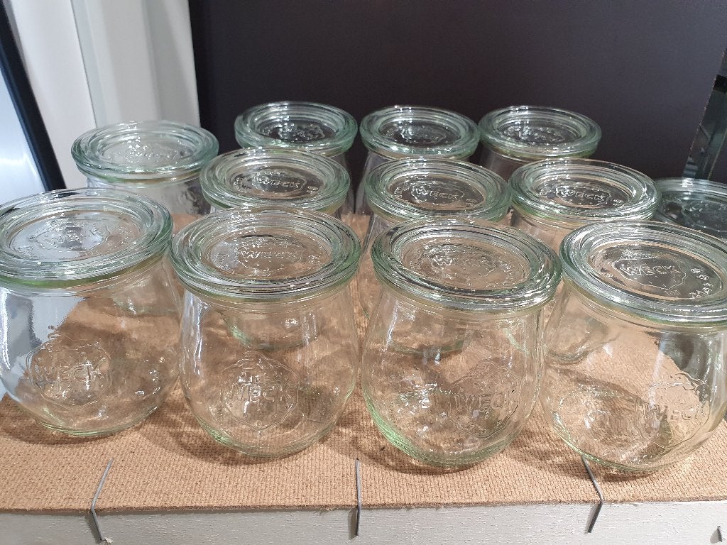 10 Petits Weck 220ml modèle Tulipe, Overige merken, Ophalen of Verzenden, Kom(men), Glas