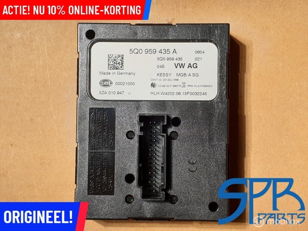 5Q0959435A KEYLESS ENTRY MODULE KESSY GOLF 7 SKODA AUDI A3, Audi, Gebruikt, Audi, Ophalen of Verzenden