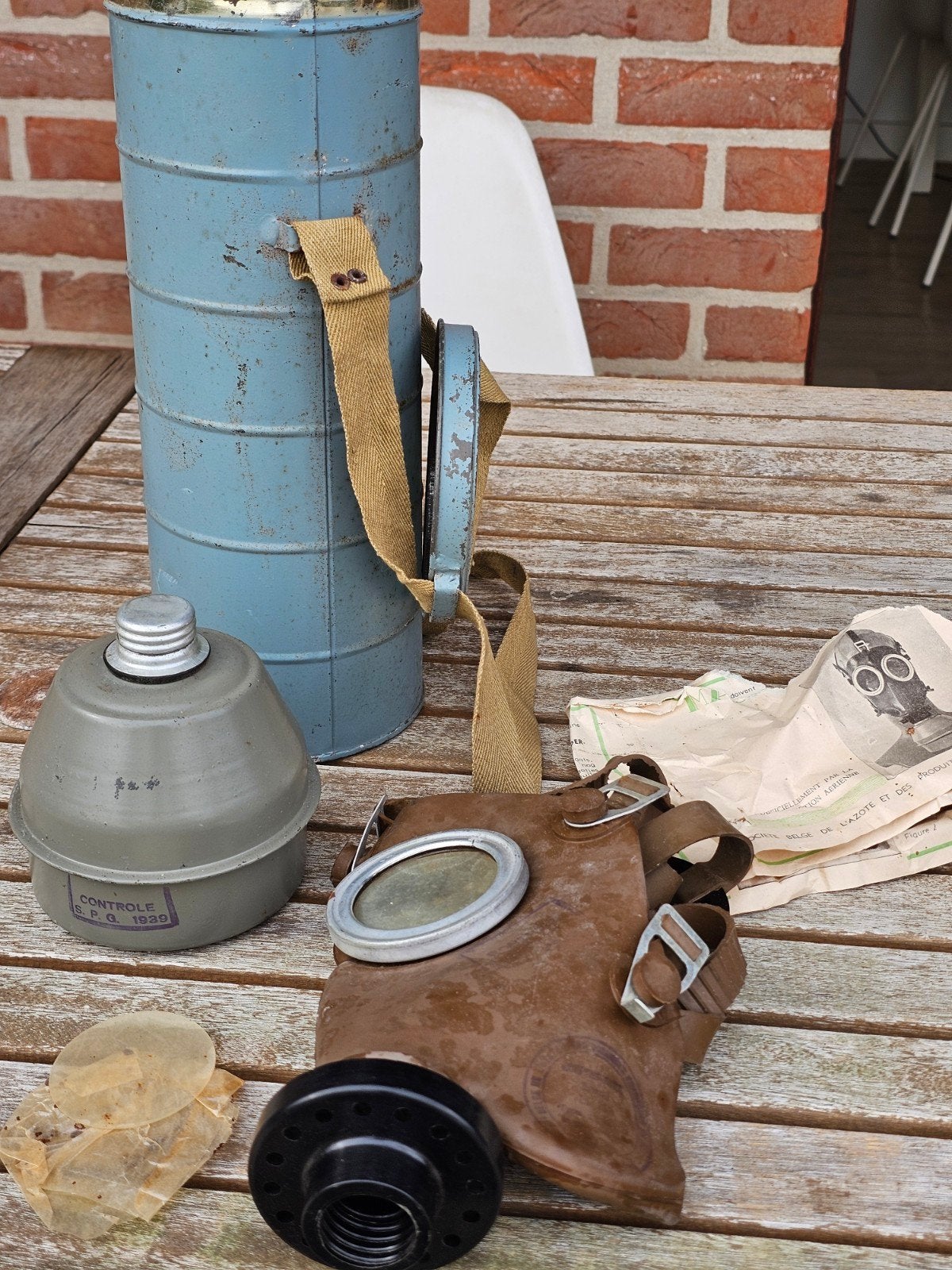 Belgisch civiel gasmasker model L.702 uit de Tweede Wereldoo, Ophalen of Verzenden