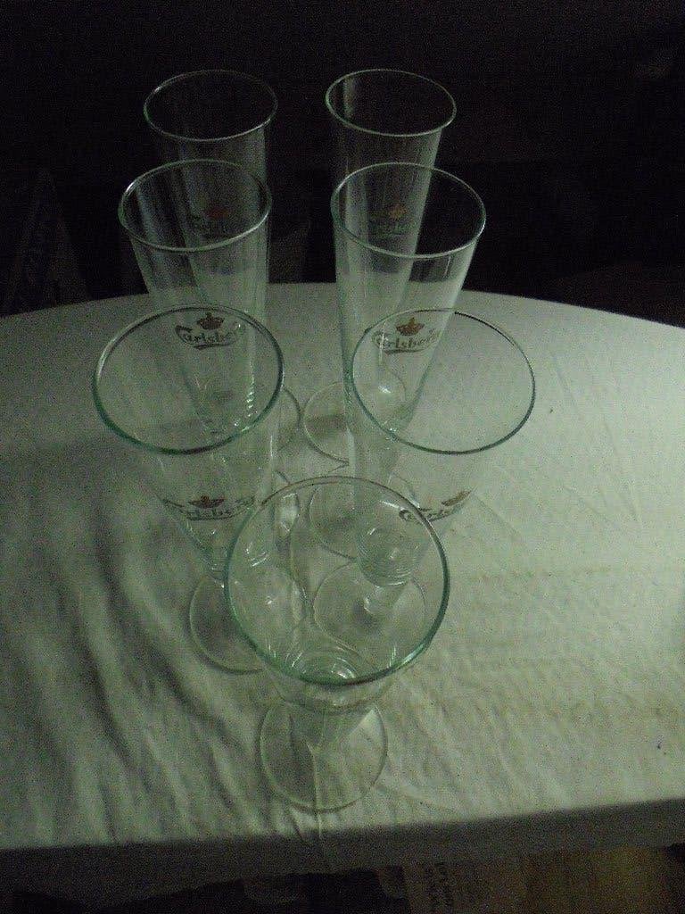 9 pinten Carlsberg, Verzamelen, Ophalen of Verzenden, Gebruikt, Bierglas