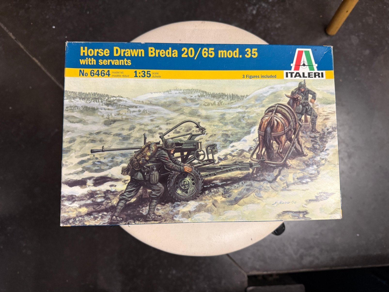 Horse Drawn Breda 20/65 mod. 35 with servants, Enlèvement ou Envoi, Comme neuf
