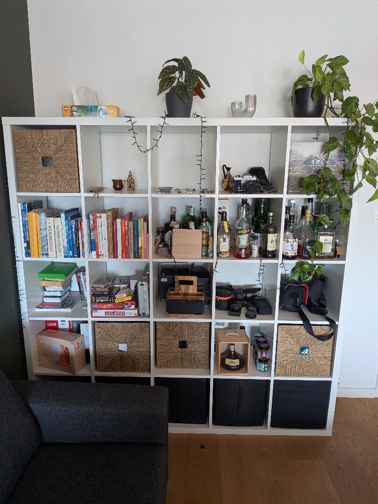 IKEA KALLAX 5x5 vakken - wit, 25 à 50 cm, 150 à 200 cm, Comme neuf, Autres essences de bois