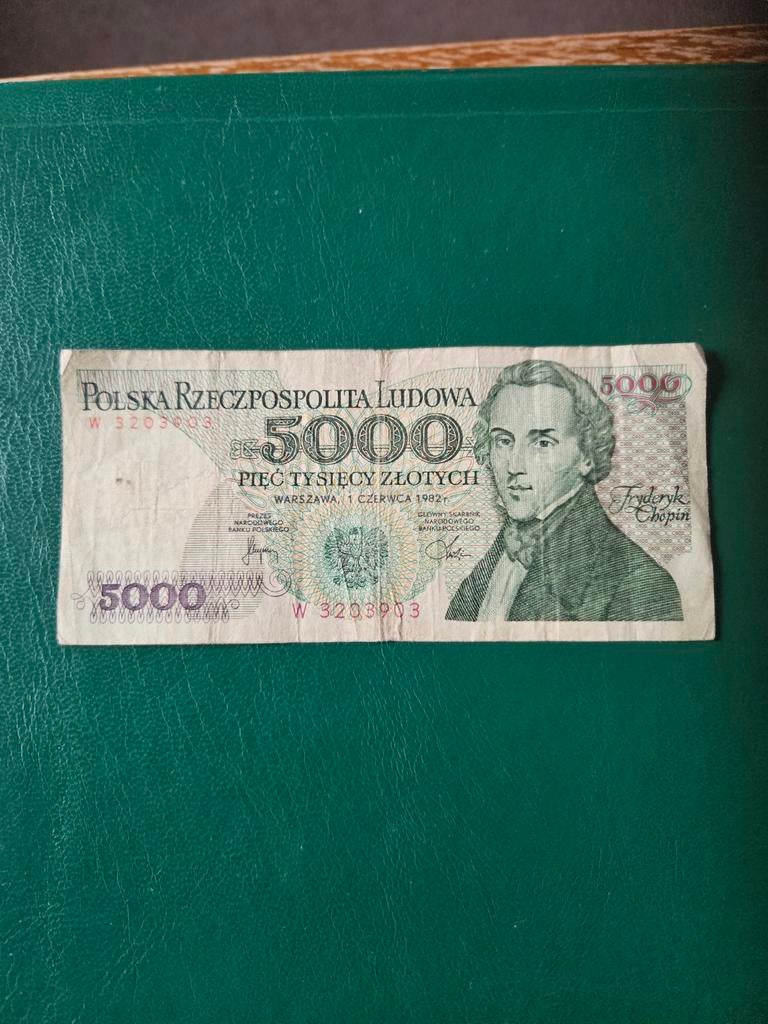 5000 zlotys Pologne Année 1982, Enlèvement ou Envoi, Pologne, Billets en vrac