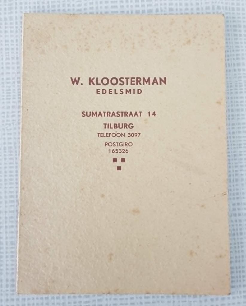EDELSMID W. KLOOSTERMAN TILBURG, Gelezen, Folder, Diverse auteurs, Ophalen of Verzenden