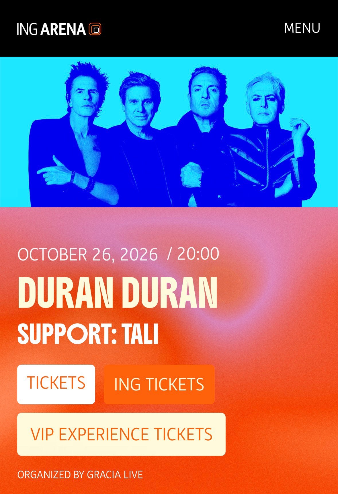 Duran Duran 29/10, Tickets en Kaartjes, Twee personen