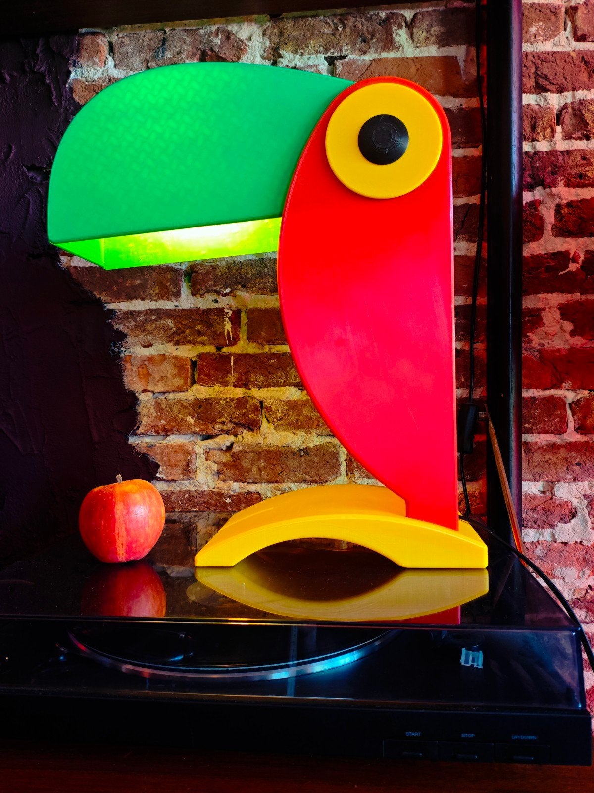 XXL Retro Toucan/toekan lamp 43 cm hoog, Ophalen of Verzenden