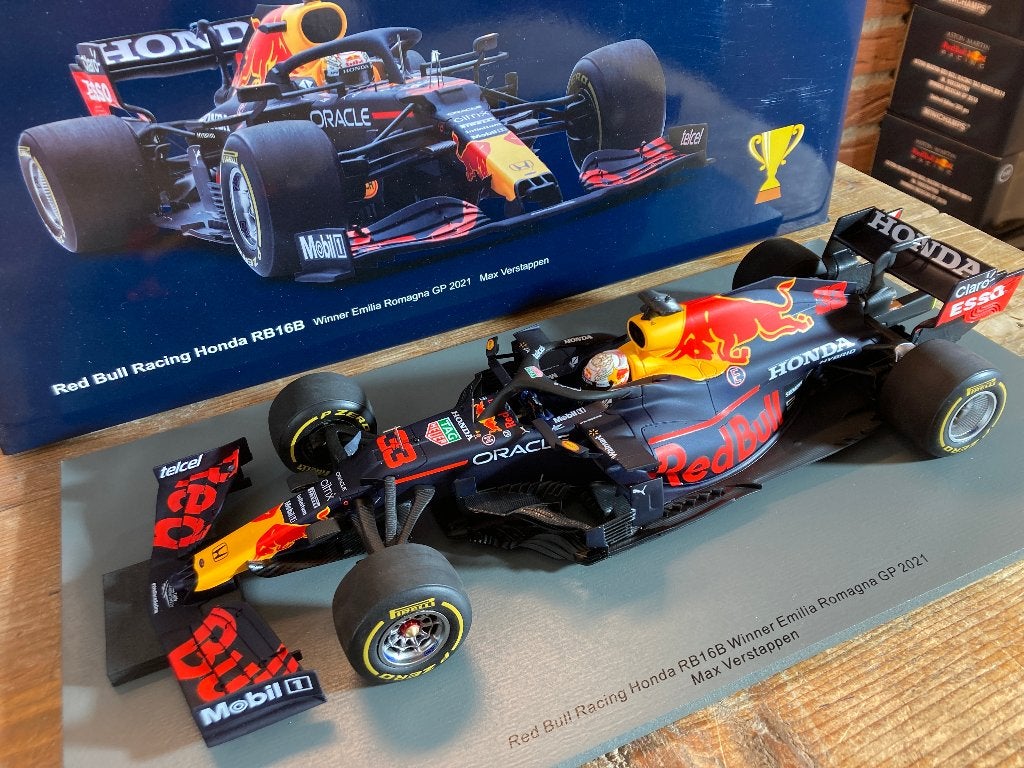Max Verstappen 1:18 Winner Emilia Rogmagna GP 2021 Spark, Verzamelen, Ophalen of Verzenden, Nieuw, Formule 1