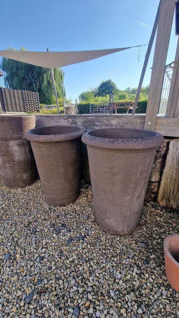 Italiaanse Hoge Bloempotten, Tuin en Terras, Ophalen, Overige materialen, 40 cm of meer, Rond