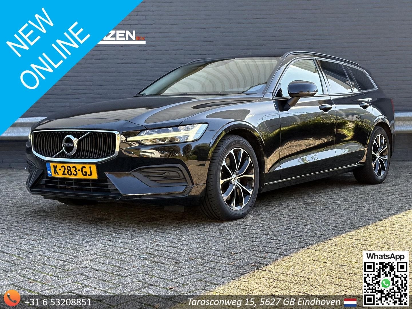 Volvo V60 2.0 B3 Momentum Advantage | € 11.900,- NETTO!, Auto's, Automaat, Zwart, Verwarmde buitenspiegels, Break