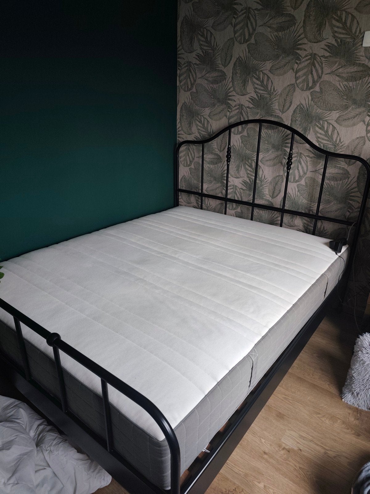Bed, lattenbodem en matras 1m60, Huis en Inrichting, Slaapkamer | Bedden, Ophalen