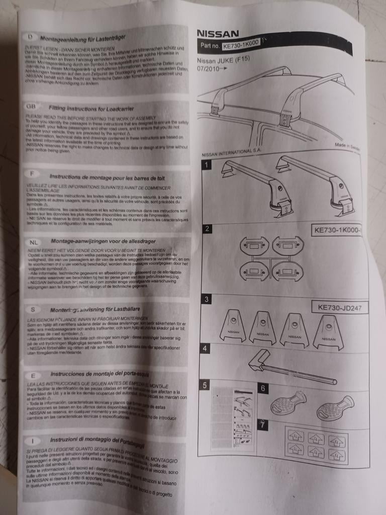 Te koop: nieuwe dakdrager voor Nissan Juke., Ophalen, Nissan