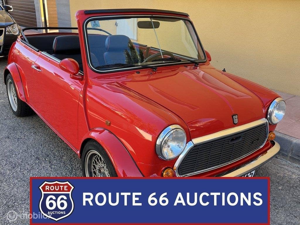 Mini MKII Cabriolet | 1989 | Route 66 Auctions, Auto's, Oldtimers, Zwart, Bedrijf, Handgeschakeld, Overige carrosserie