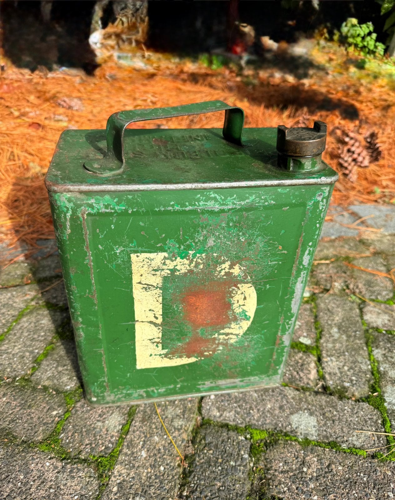 Oud Olie / Petroleum Blik Pratts, Verzamelen, Ophalen of Verzenden, Gebruikt, Gebruiksvoorwerp