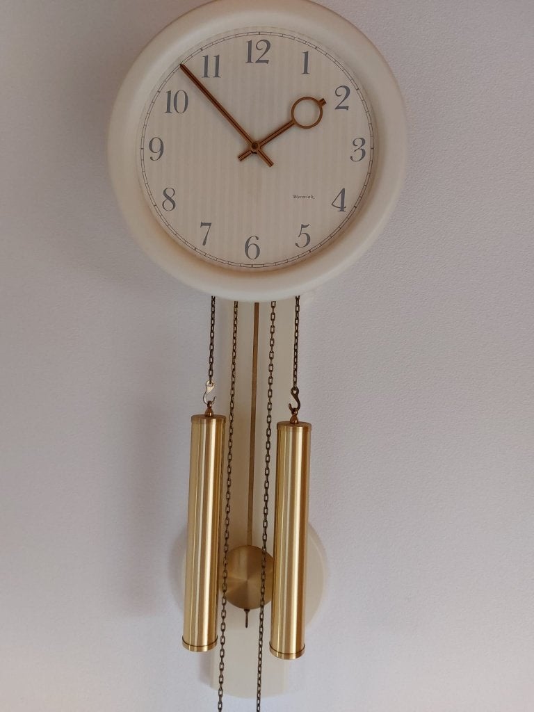 Vintage Warmink mechanische wandklok, Ophalen