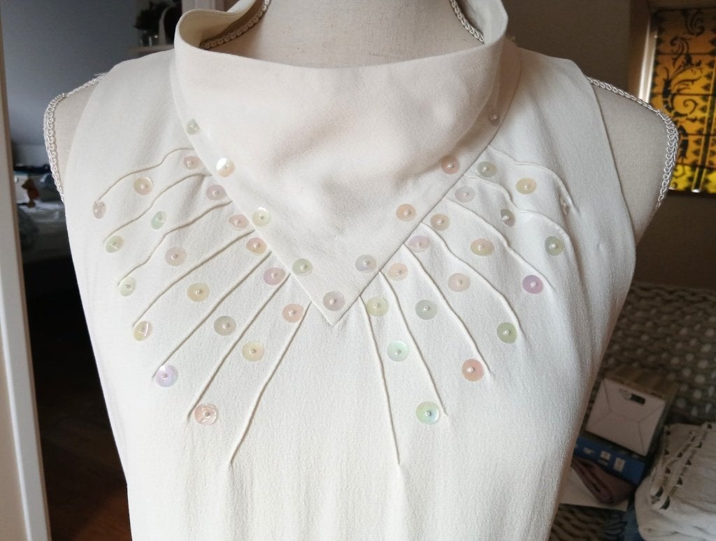 Robe de bal vintage blanc en tissu crêpe - Création Maurice, Vêtements | Femmes, Enlèvement, Porté, Blanc