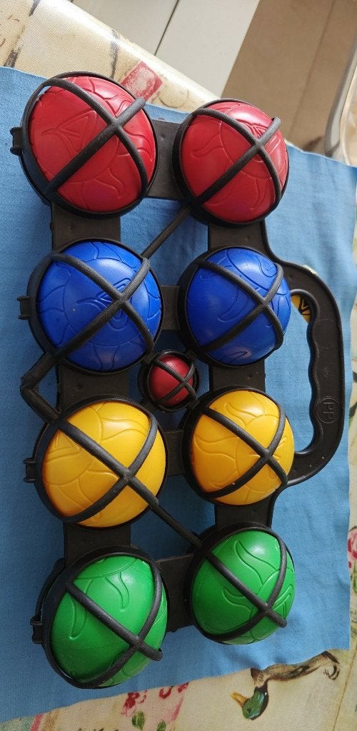 petanque ballen set van 8 stuks bijna nieuw, Ophalen of Verzenden, Zo goed als nieuw, Spel