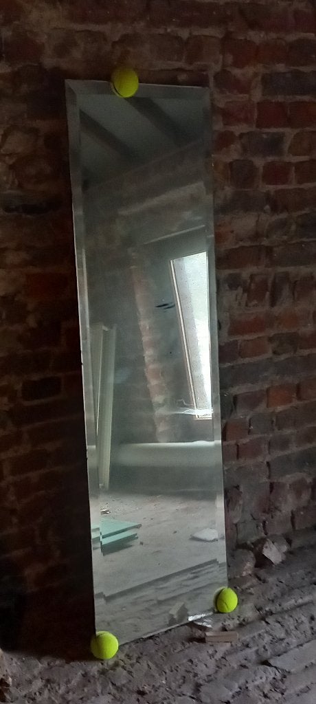Miroir biseauté, Antiquités & Art, Enlèvement, Rectangulaire, Moins de 50 cm, 100 à 150 cm