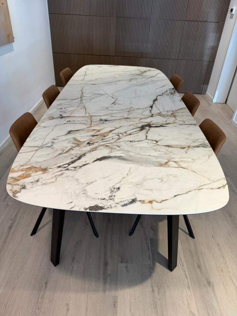 Hedendaags tafel Clino, Huis en Inrichting, Tafels | Eettafels, Ophalen, Overige materialen, 200 cm of meer, 50 tot 100 cm