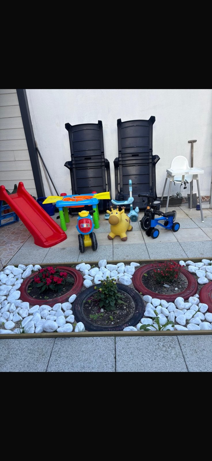 Complete set kinderspeelgoed en verstelbare ligstoelen, Ophalen