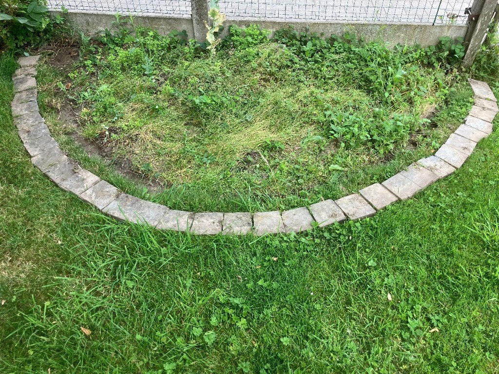 Blauwe stenen geslepen om in cirkelvorm te leggenn, Ophalen, Gebruikt