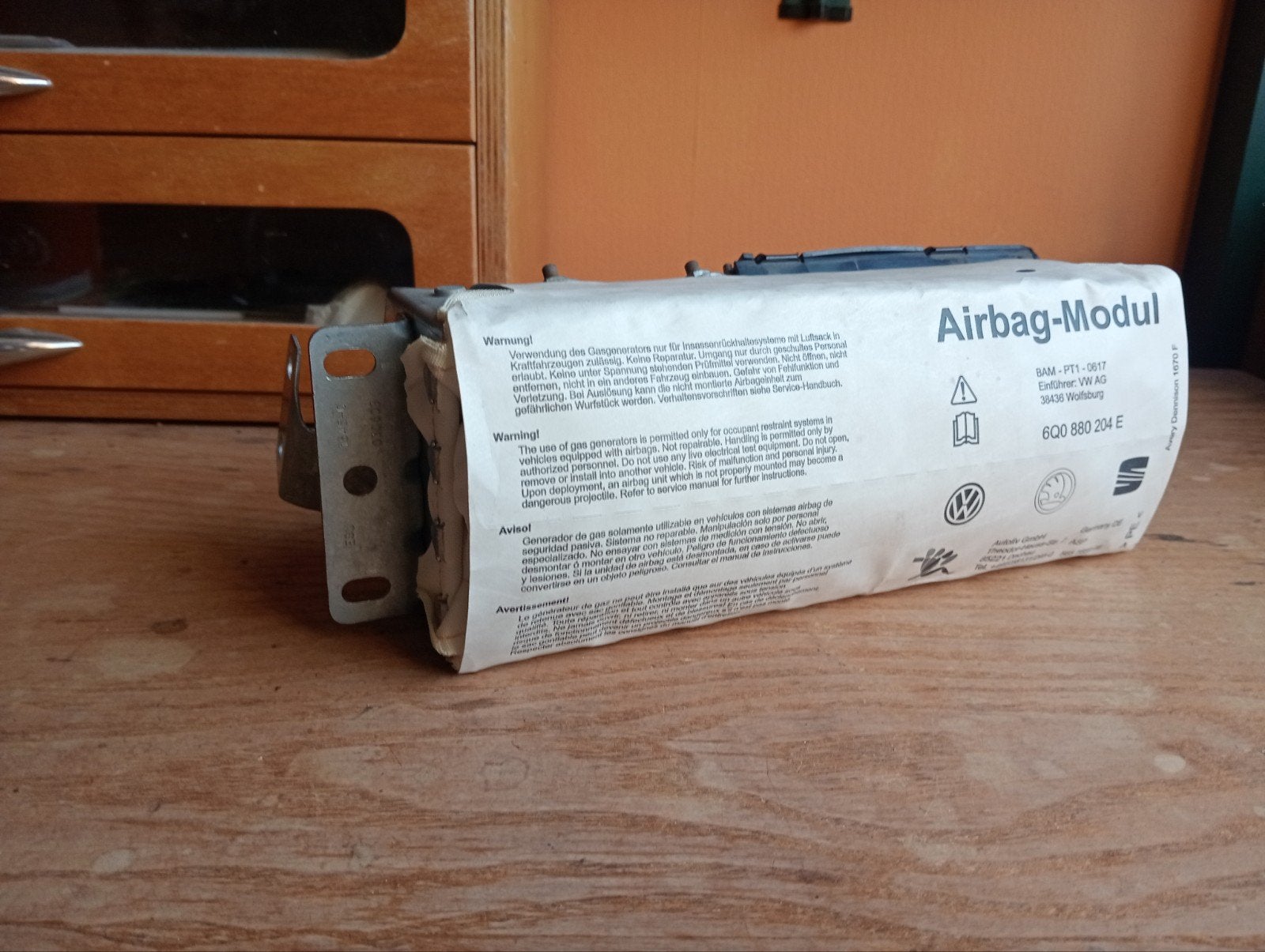 Skoda Fabia Mk1 2000-2005 dashboard passagiers airbag part, Ophalen of Verzenden